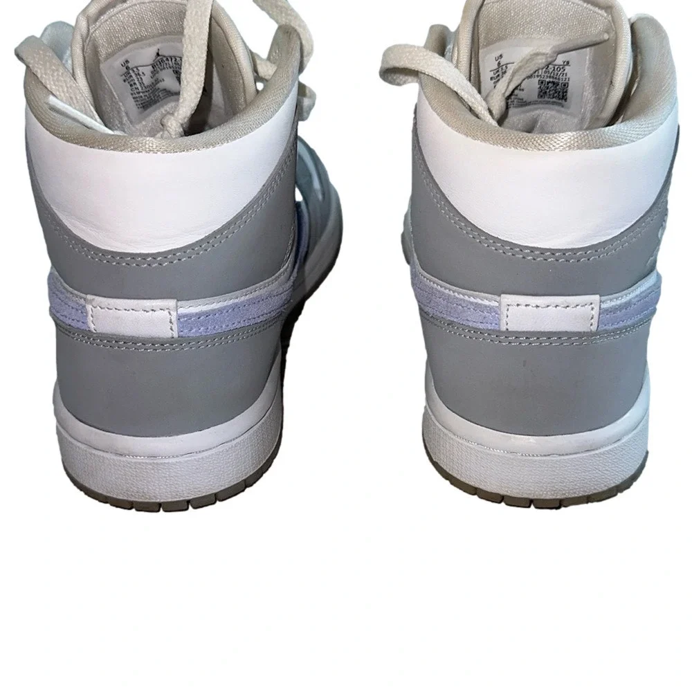 Nike Air Jordan 1 Mid Wolf Grey / Aluminum Women's sz 6